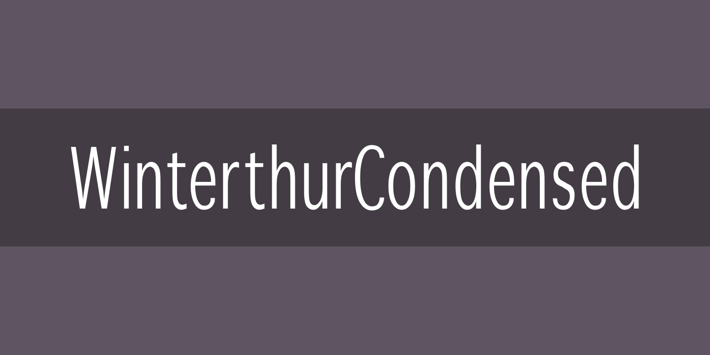 WinterthurCondensed Font